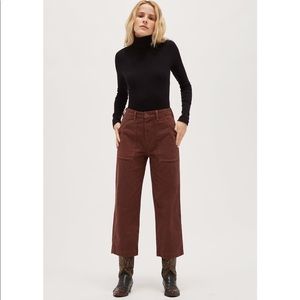 LACAUSA Brushed Stella Trouser - Chocolate (sz 8)